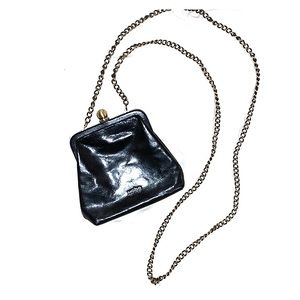 Small shiny leather purse